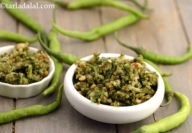 Green Chilli Thecha, Hirvi Mirchi Cha Thecha