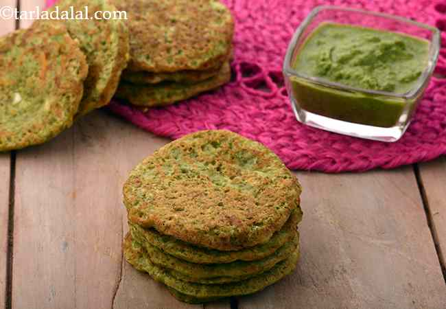 Green Moong Dal and Carrot Mini Pancakes