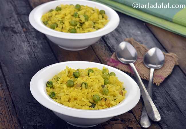  Green Pea Poha, Matar Poha