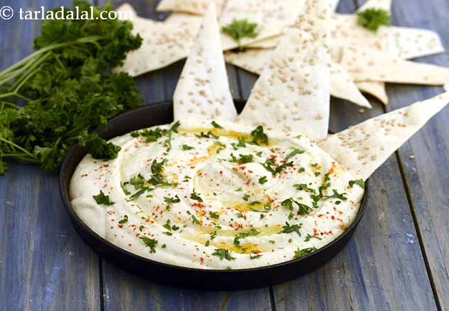 हमस रेसिपी | लेबनानी ह्यूमस डिप रेसिपी | लॅबनीस् हमस बनाने की विधि | Hummus, Lebanese Dip