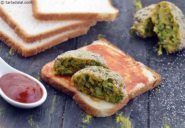 Indian Railways Veg Cutlet Sandwich