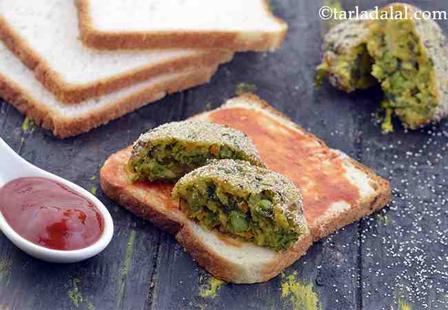 Indian Railways Veg Cutlet Sandwich