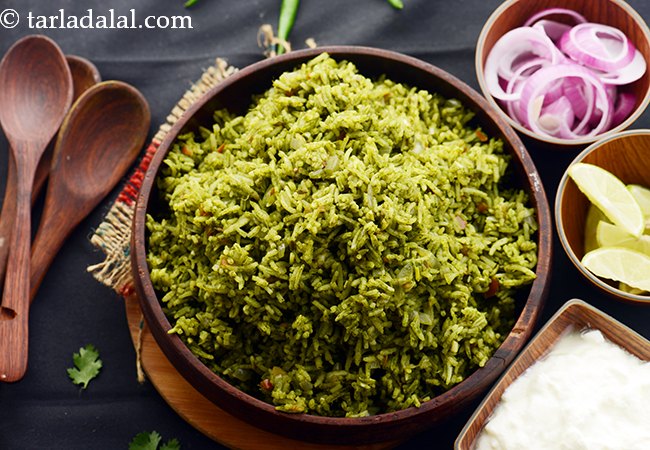 Lahsuni Palak Chawal