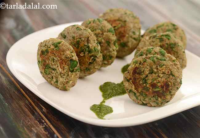 Lehsuni Matki Palak Tikki