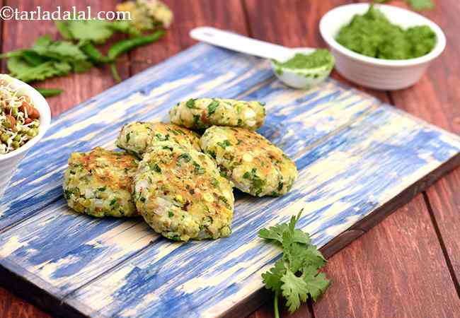 Mixed Sprouts and Chana Dal Tikki