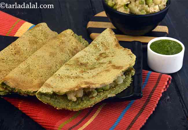  Moong Dal Chilla, Stuffed Moong Dal Chila