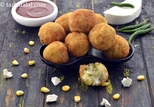 Paneer Potato and Corn Balls