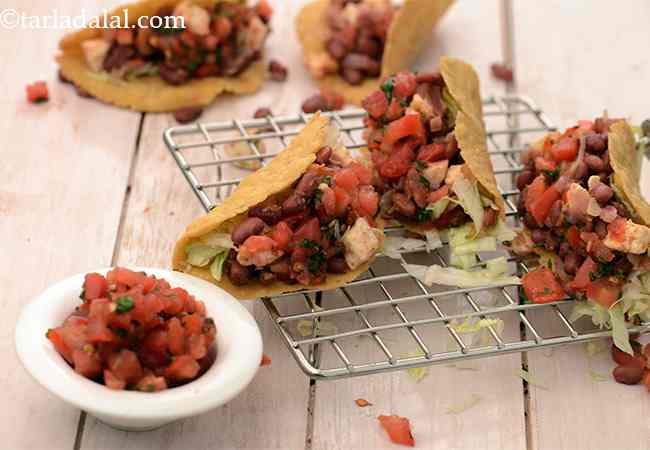 Rajma and Cottage Cheese Tacos