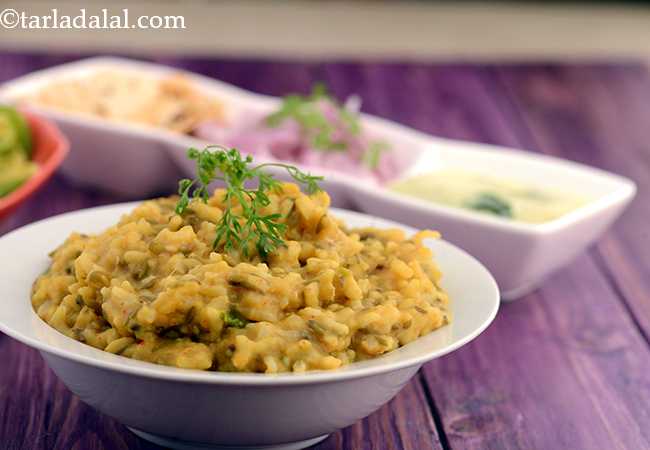 Spicy Green Moong Dal Khichdi