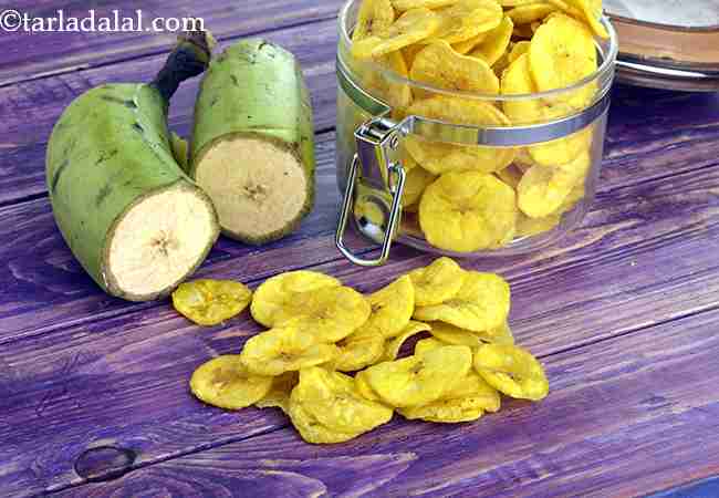  Yellow Banana Chips, Banana Wafers, Raw Banana Wafers