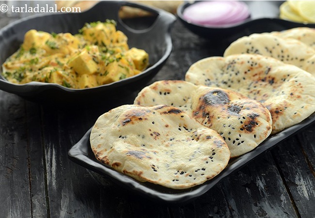 नान रेसिपी | बटर नान रेसिपी | पंजाबी तवा नान | Butter Naan, How To Make Butter Naan