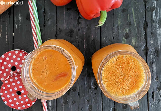 carrot tomato egg smoothie recipe | Indian vegetable egg smoothie | healthy capsicum, carrot egg smoothie | protein egg smoothie | protein shake with eggs |