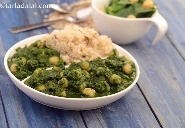 Chana Palak, Healthy Heart Chole Palak Recipe