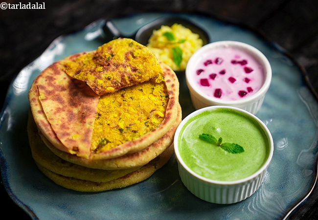 dal and soya paratha recipe | soya dal paratha | dal soy vegetable paratha |