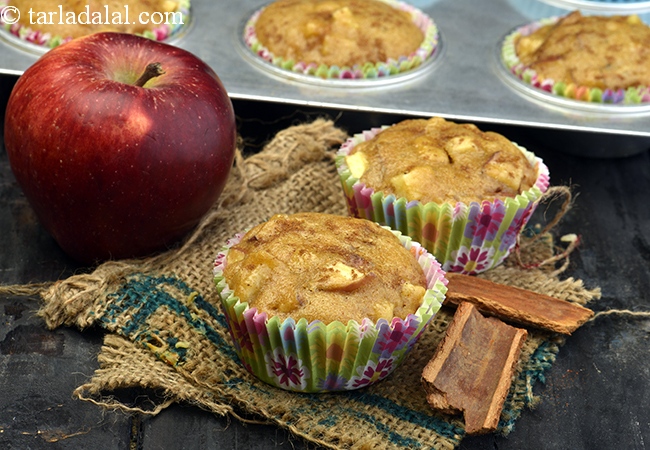 એપલ સિનેમન મફિન | Apple Cinnamon Muffins, Eggless Apple Cinnamon Muffin