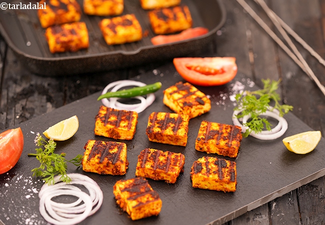 ग्रिल्ड पनीर रेसिपी | भारतीय ग्रिल्ड पनीर | ग्रिल पैन पर ग्रिल्ड पनीर | Grilled Paneer