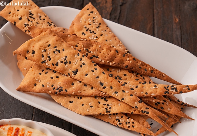 lavash recipe | Indian style lavash crackers | Mediterranean lavash chips |