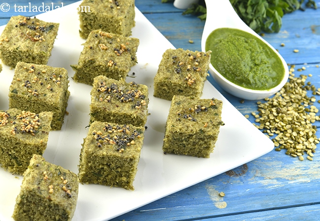 methi moong dal dhokla recipe | Indian green moong methi dhokla | healthy moong dal dhokla | healthy snack |